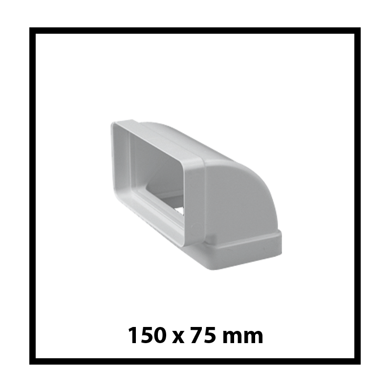 Codo rectangular vertical