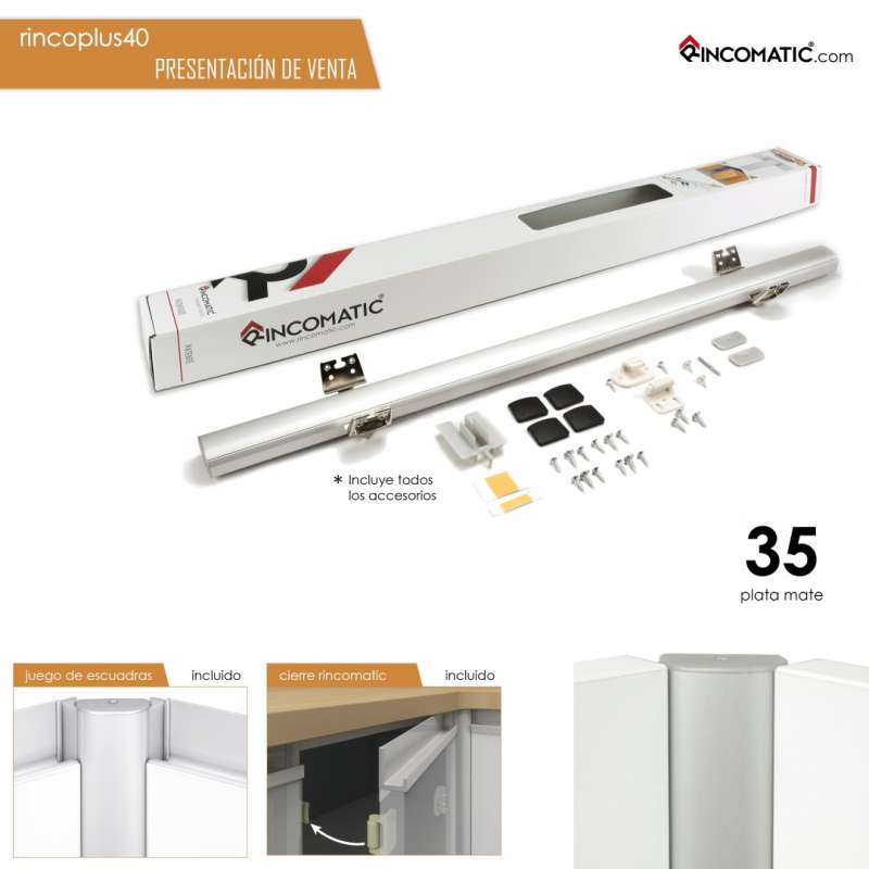 Bisagra Rincoplus Aluminio mate