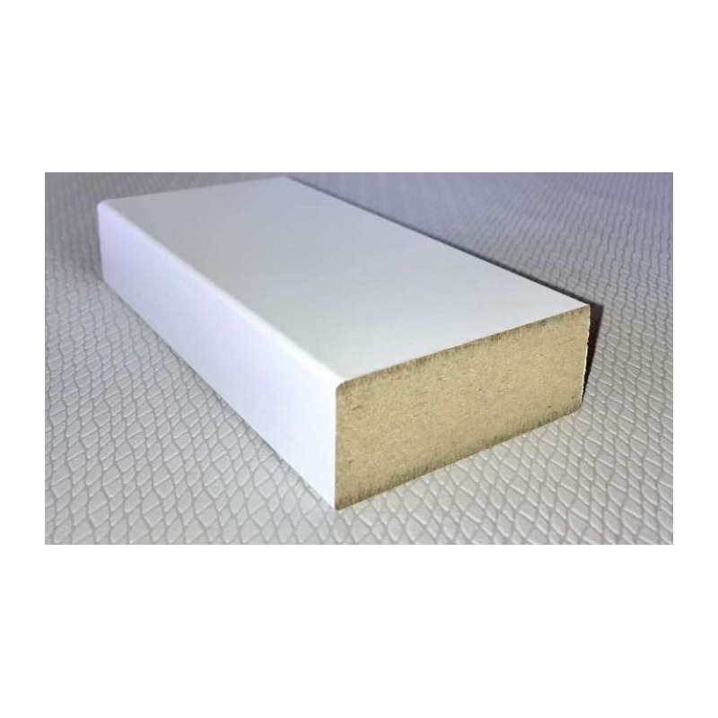 Moldura rectangular para bricolaje en melamina blanca